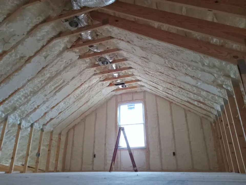 Spray foam roofing application for Crawl Space Insulation project in Windsor